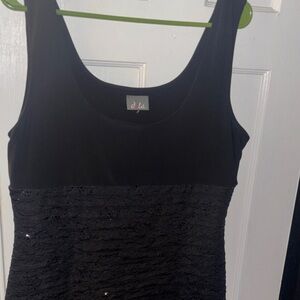 Dots Black Sleeveless Blouse